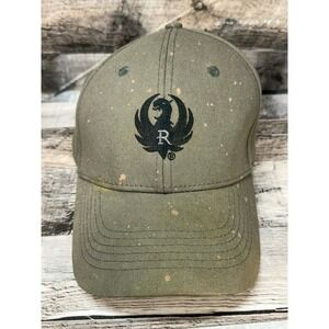 Ruger Adjustable Hat Green Logo Hunting Shooting Firearms